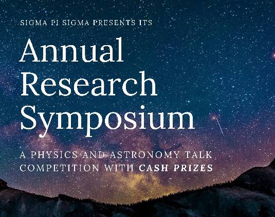 2017 Sigma Pi Sigma Research Symposium